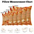 thumbnail image 5 of Throw Pillow Covers, Orange Pumpkins Fall 16x16 Pillow Covers for Couch/Sofa/Bed, Thanksgiving Branches Maple Vintage Wood Decorative Square Linen Cushion Pillowcase for Home Decor, 5 of 9