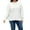 Fleece-White, variant on Plus Size Sweatshirts for Women Crew Neck Long Sleeve Pullover Sweatshirts Fleece Side Split Oversized Blouse, Black 3XL