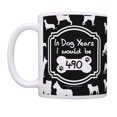 thumbnail image 2 of ThisWear 70th Birthday Gifts for All in Dog Years I Would be 490 Cup Set 11 ounce 2 Pack Coffee Mugs Black, 2 of 4