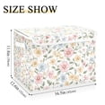 thumbnail image 5 of Yayeee Collapsible Cube Storage Bin with Lid Fabric Closet Decorative Basket with Handles, Pastel Floral Pattern, 5 of 7