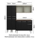 thumbnail image 3 of Madesa Gabinete de Cocina Integral Compacta 169 cm Emilly Rustic/Negro 10, 3 of 10