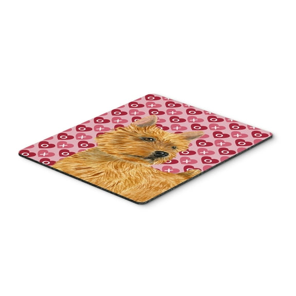 "Norwich Terrier Hearts Love and Valentines Day Portrait Mouse Pad Hot Pad or Trivet"