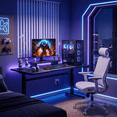 thumbnail image 6 of Gaming PC Desktop Intel i7-8700, Radeon R9 350, 16GB RAM, 400GB SSD + 1TB HDD, WiFi6 & BT5.4, Windows 11, 650W PSU, With Keyboard & Mouse, 6 of 9
