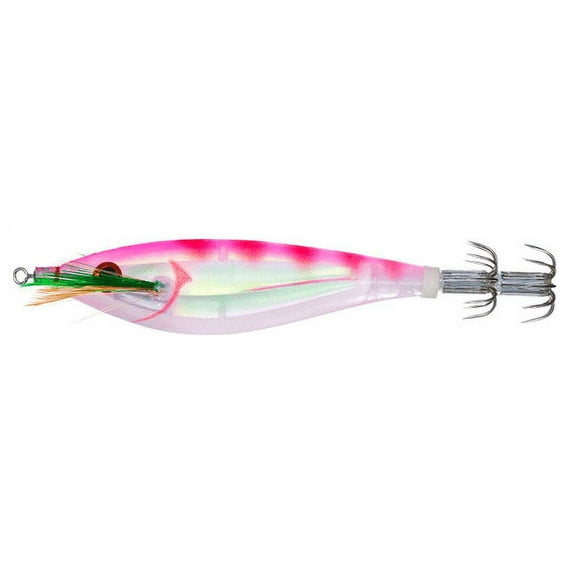 Yo-Zuri Ultra 3D Cloth M2 #S Squid Jig - 3 3/4in - Clear Luminous Pink