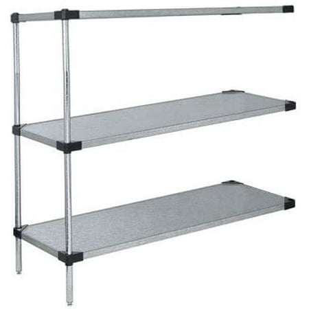 

14 Deep x 42 Wide x 63 High 3 Tier Solid Stainless Steel Add-On Shelving Unit