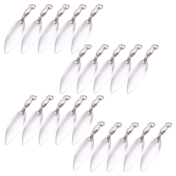Pack of 20 Fishing Saltwater Bass Artificial Fishing Spoons - M