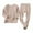 Rose Gold, variant on Toddler Kids Two-Piece Thermal Set, Boys & Girls Long Sleeve Top and Pants Set, Thick Flannel Loungewear for Home Wear, Playtime and Casual Outfits 1-10 Years Beige