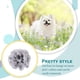 thumbnail image 3 of Advancent Collar de perro flores gasa perla hermosa apariencia gato pajarita banda elástica suministros para mascotas decoración del cuello Decoración gris, 3 of 6