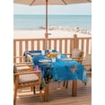 thumbnail image 2 of Outdoor Tablecloth with Umbrella Hole for Patio/Picnic/Party/Camping, Blue Turtle Coastal Waterproof Table Cloth Rectangle Table Cover Washable, Summer Beach Nautical Ocean Coral (60"x 120"), 2 of 8