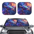 thumbnail image 2 of Saiise Starry Sky Turtle for Foldable Car Sun Shades (2-Pack) Offer Sun Protection with an Easy-fold Design for Convenient Windshield Shading-Small, 2 of 6