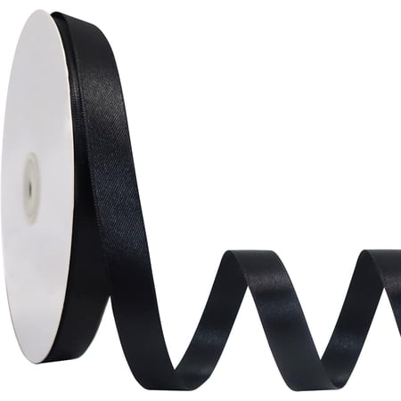 3/8 inch Wide 100 Yards Double Face Black Satin Ribbon Black Fabric Ribbon for Gift Wrapping Very Suitable for Weddings Decoration Bouquet Balloons Arts Craft Sewing Hair Bow Invitation 3/8 inch Wide 100 Yards Double Face Black Satin Ribbon Black Fabric Ribbon for Gift Wrapping Very Suitable for Weddings Decoration Bouquet Balloons Arts Craft Sewing Hair Bow Invitation