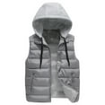thumbnail image 1 of UKAP Gilet pour Hommes Col Montant Sans Manches Veste de Sport Décontractée Gris m, 1 of 2