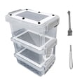 thumbnail image 1 of Almencla Roach Feeding Box Breeding Box Reusable Transparent House Easy to Clean Portable Style C, 1 of 8
