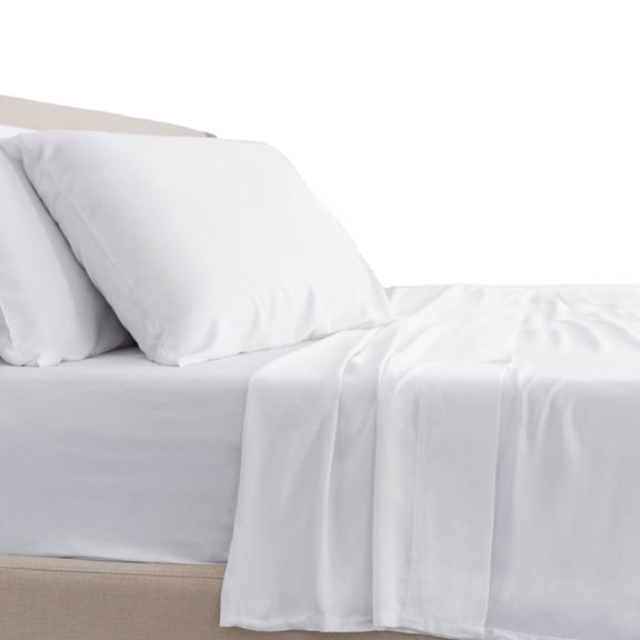 CARILOHA Classic 100% Bamboo Viscose Sheets - 4-Piece California King Sheet Set - 18 in Extra Deep Pockets - OEKO-TEX Standard 100 - White