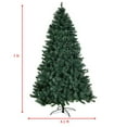 thumbnail image 4 of Costway 7Ft Pre-Lit PVC Artificial Christmas Tree Hinged w/ 300 LED Lights & Stand Green, 4 of 7