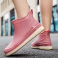 thumbnail image 4 of XIMIN Women Wellington Rain Boots Outdoor Garden Waterproof Ankle Rubber Rain Shoes Outdoor Walking Water Shoes Ankle Boots Footwear Summer (38, Pink), 4 of 5