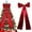 Red-4ft, variant on 6 Ft Giant Christmas Bow for Tree Topper, Wreath, Garland, Window, Wall & Mantle Decoration, Red Velvet Oversized Holiday Ribbon, Indoor & Covered Outdoor Xmas Decor