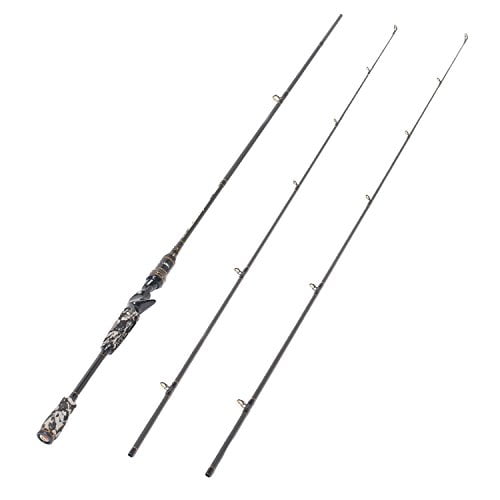 Entsport E Series - Camo Legend 2-Piece 7-Feet Casting Rod 24 Ton Carbon Fiber Baitcasting Fishing Rod With 2 Tips - Medium And Medium Heavy Portable