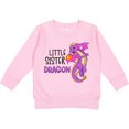 thumbnail image 2 of Inktastic Little Sister Cute Purple Dragon Toddler Sweatshirt, 2 of 4