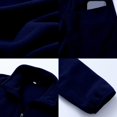 thumbnail image 5 of Women's High Neck Fleece Jacket, Lightweight Winter Coat, Soft Long Sleeve Zip Up, 4 Pocket Casual Outerwear, Solid Color Fleece Jacket Navy XL, 5 of 5