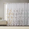 thumbnail image 6 of Burnout Printed Curtain Panel, Botanical Window Curtains with Grommet Top, Lightweight Semi-Sheer Curtains for Home, Bedroom, Bathroom, 50''x84", Grey, 6 of 8