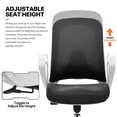 thumbnail image 3 of Magshion Computer Desk & Chair Set, Adjustable Mid Back Mesh Chair with Flip Up Armrest and 40" Laptop Table with Storage Bag for Home Office, Black, 3 of 10
