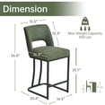 thumbnail image 2 of Usaint Modern C-Shaped Counter Stools Set of 4 Ergonomic Kitchen Bar Stools for Kitchen Island, Counter, Home,Green, 2 of 8
