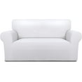 thumbnail image 1 of Funda de sofá superelástica para silla, funda de sofá suave antideslizante de licra, protector de muebles lavable con espuma antideslizante y parte inferior elástica para niños, mascotas, color blanco Jormftte LRWJ062-16, 1 of 7