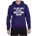 thumbnail image 2 of Wild Bobby I'm Just Here For The Halftime Show Sports Unisex Graphic Hoodie Sweatshirt, Purple, Medium, 2 of 5