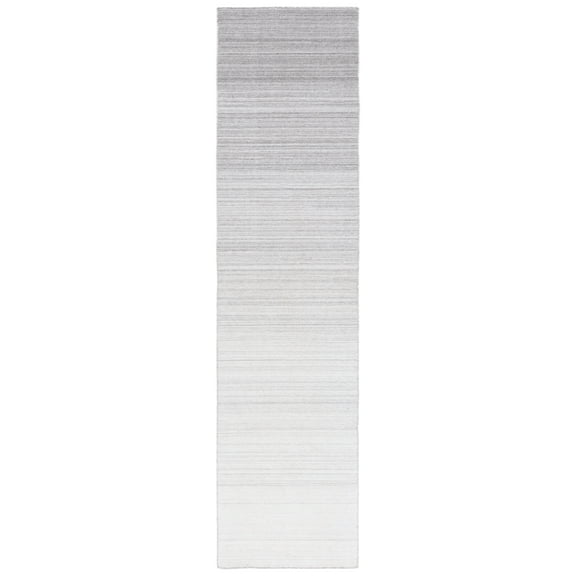 SAFAVIEH Kilim Nadia Striped Polyester Runner Rug, Silver, 2'3" x 9'
