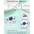 thumbnail image 6 of VESITIM Celtic Knot Rings for Women 925 Sterling Silver Promise Ring for Her Round Birthstone Created Amethyst Wedding Engagement Band Jewelry Gift Size 6, 6 of 7