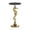 Gold Pedestal Solid Sea Horse Animals Round 13" x 13" x 25", variant on DecMode 16" x 29" Silver Aluminum Metal Pedestal Sea Horse Accent Table with Tray Top, 1-Piece