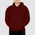 thumbnail image 6 of Boys Hoodies Solid Color Winter Hoodie for Boys Kids Clothing Warm Long Sleeve Sweatshirt Coat, 6 of 7