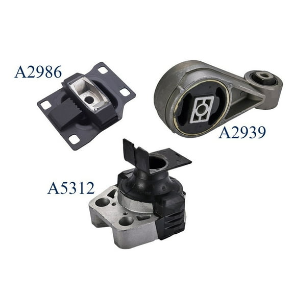 Compatible with 2005 2006 2007 Compatible withd Focus 2.3L L4 Auto Transmission Engine Motor & Trans Mount Set 3PCS Replacement for A5312, A2939, A2986