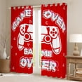 thumbnail image 2 of Homewish Cartoon Red Gamepad Blackout Curtains Set of 2 (52x84 Each) for Kids, Game Over Window Curtains, Modern Gaming Gamer Curtains and Drapes, Living Room Curtains Decor, 2 of 6