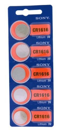 Sony Lithium 3V Batteries Size CR1616 (Pack of 5)