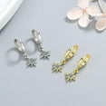 thumbnail image 6 of GKNET Fashion Crystal Star Dangle Drop Women 925 Silver Hoop Huggie Earrings-gold, 6 of 6