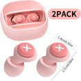 thumbnail image 2 of Tapones para los oídos de silicona para dormir, tapones para los oídos, tapones para los oídos suaves, tapones para los oídos con cancelación de ruido, 3 Tapones para los oídos de colores para dormir, 2 of 5