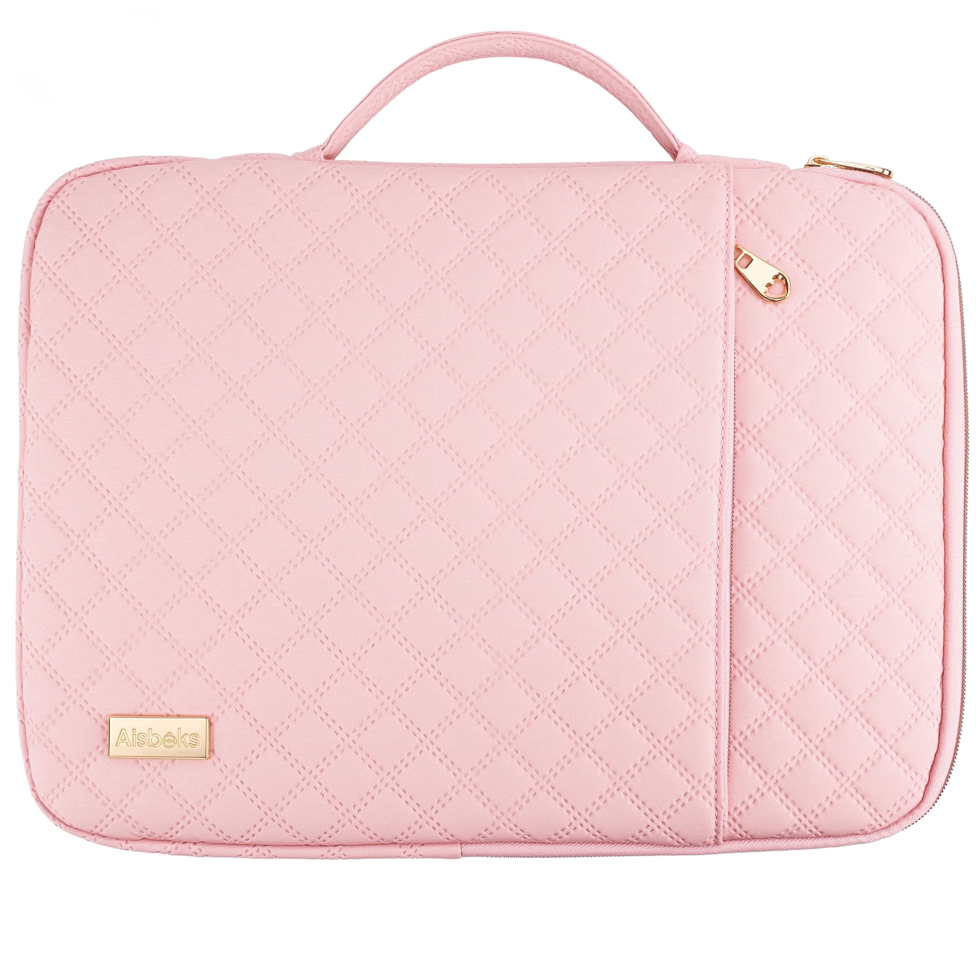 Aisboks Laptop Sleeve 15.6 to 16inch,15.6''Laptop Case,Zipper Laptop Bag,Wear Resistance Shockproof Soft Padded Cover Carrying Computer Bag, Blush Pink