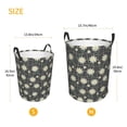 thumbnail image 5 of Daiia Daisies Flowers Round Laundry Basket with Handles Thickened Waterproof Circular hamper,Dirty Clothes Storage Basket for Bedroom,Bathroom,College Dorm-Small, 5 of 8