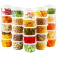 thumbnail image 1 of Contenedores de comida AOZITA, 24 juegos de delicatessen de plástico de 500 ml con tapas, 1 of 6