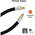 thumbnail image 3 of shiyou-12 Inch RV Propane Pigtail Hose with 1/4 Inch Male Inverted Flare Fitting,for Standard Two-Stage Regulator, 2PACKS…, 3 of 4