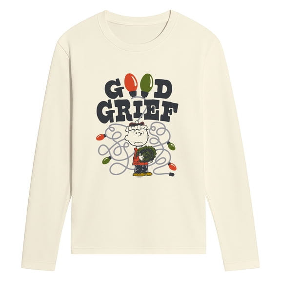 Peanuts - Charlie Brown Christmas Good Grief Men's Long Sleeve Graphic T-Shirt