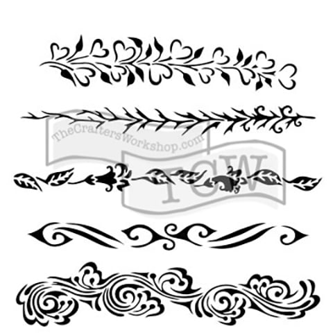 The Crafter's Workshop Stencil, 6' x 6', Ornate Borders