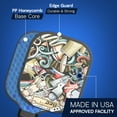 thumbnail image 2 of Pickleball Paddle Set 2 Rackets & 4 Ball - Fiberglass Surface For Power & Control | Honeycomb Base Cushion Comfort Grip, With Portable Racquet Bag - Floral, 2 of 5