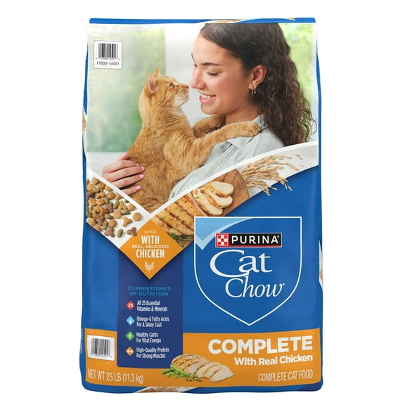 Purina, Cat Chow Complete, Chicken Flavored, Dry Cat Food, 25 lbs.