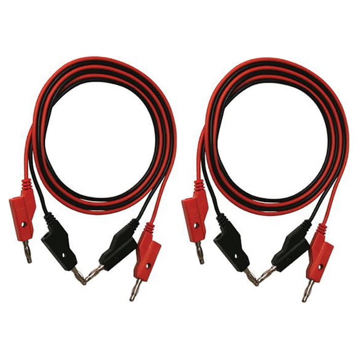 10 Pack of Red and Black Banana to Banana Test Lead Sets 18 Gauge 36" Length 