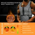 thumbnail image 7 of COMFREE Waist Trainer for Men Hot Neoprene Calorie Burning Tummy Control Corset Body Shaper Sauna Sweat burn Calorie Abdomen Workout Vest Tank Top Compression Shirt, 7 of 7