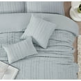 thumbnail image 4 of Nanshing Peeta 7 Piece Striped Comforter Set, Grey, California King, 4 of 9