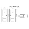 thumbnail image 6 of Front Exterior Prehung Glass Steel Door 36 x 80 inches Right-Hand / Deux 1755 Black Enamel / Lite and Stainless Inserts Single Modern Painted, 6 of 6